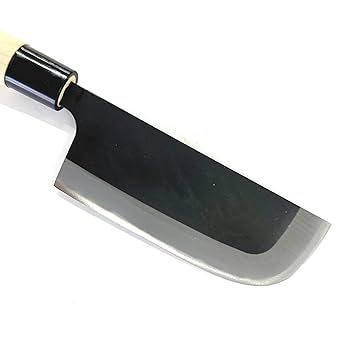 包丁 収穫 黒打 収穫包丁 両刃 木サヤ付 135mm Amazon | 匠作 黒打 収穫包丁（両刃）鋼付 130mm ※野菜の収穫